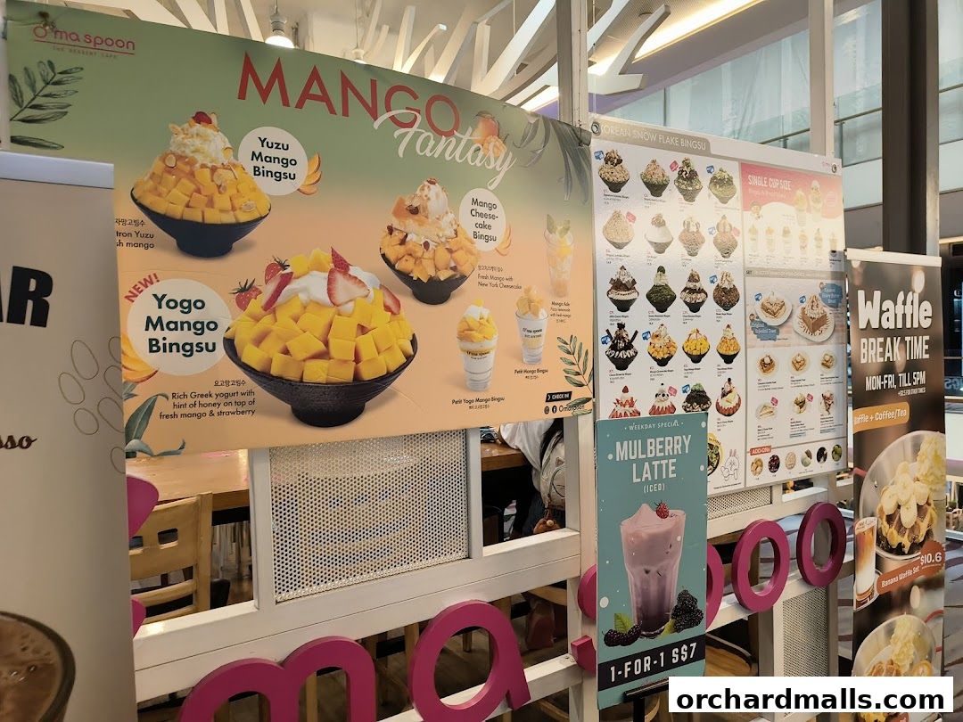 Oma Spoon Korean Dessert Cafe  Authentic Bingsu  Waffles 313Somerset