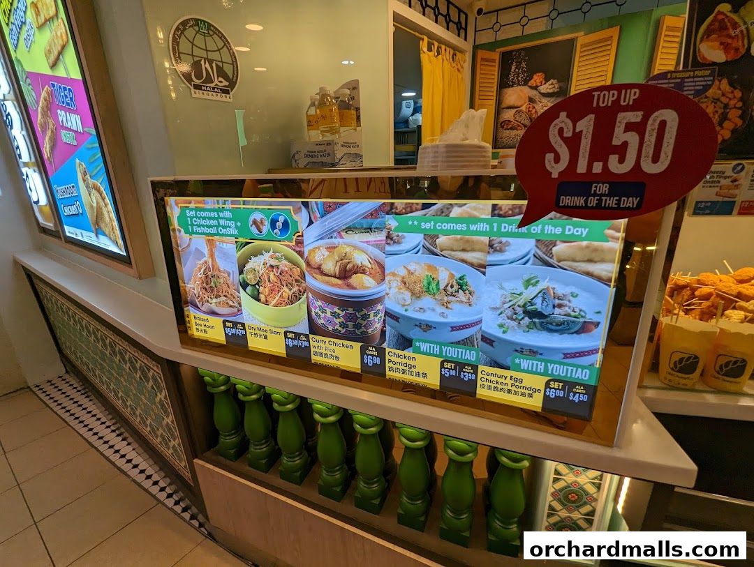 Menu page for Old Chang Kee