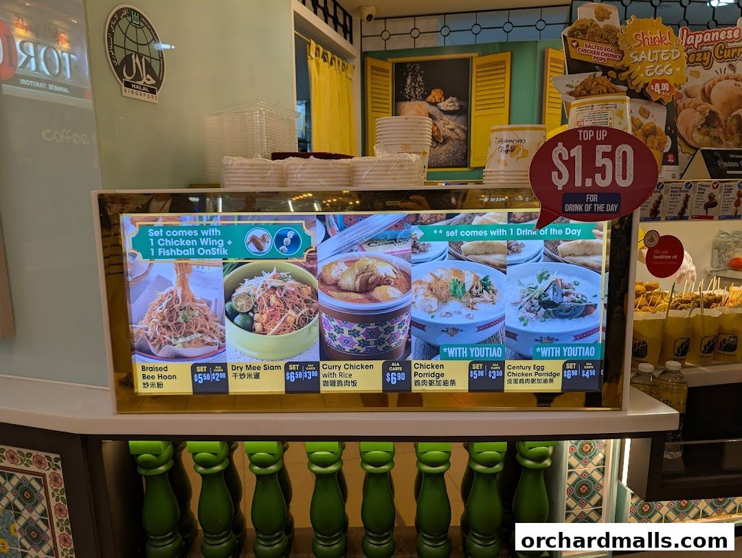 Menu page for Old Chang Kee