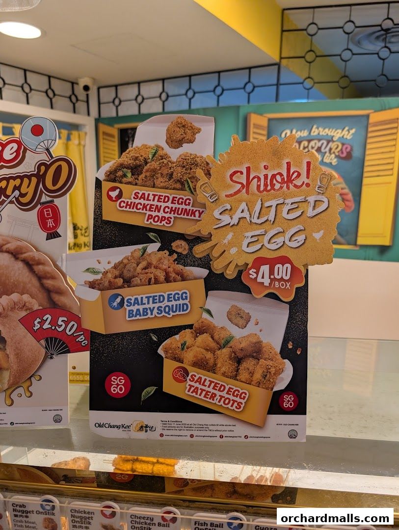 Menu page for Old Chang Kee