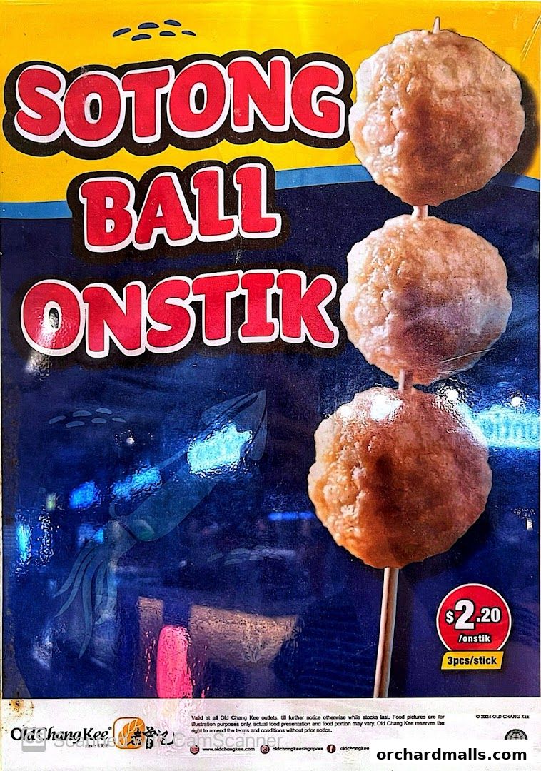 Menu page for Old Chang Kee