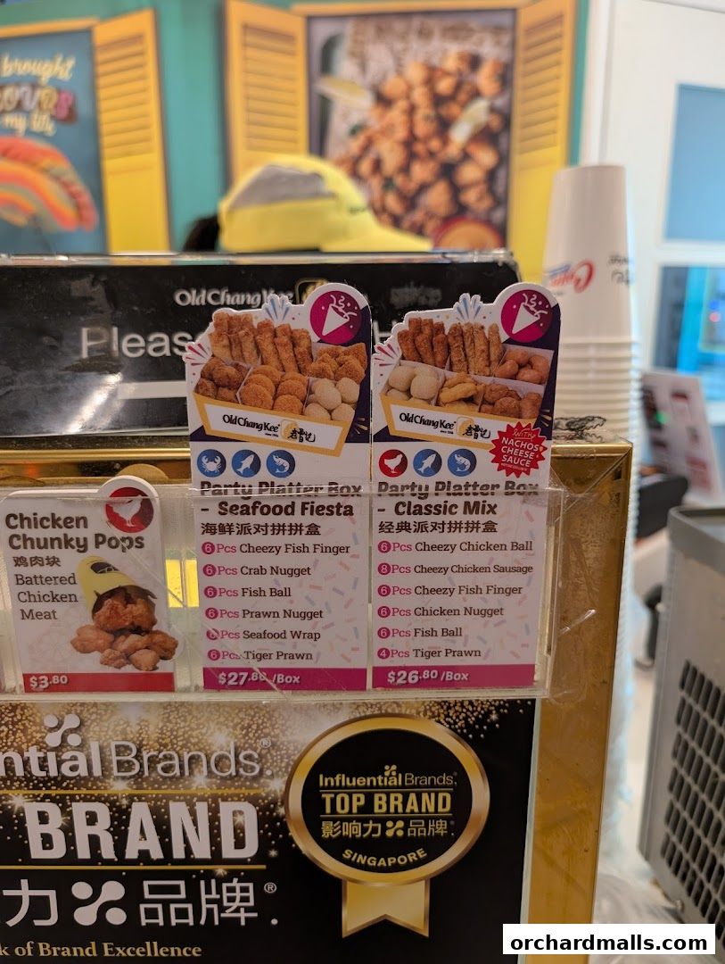 Menu page for Old Chang Kee