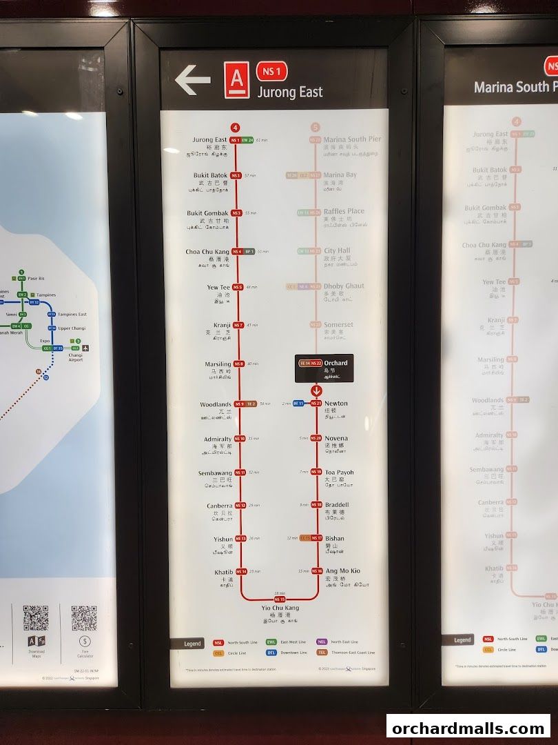 Orchard MRT Station NS22