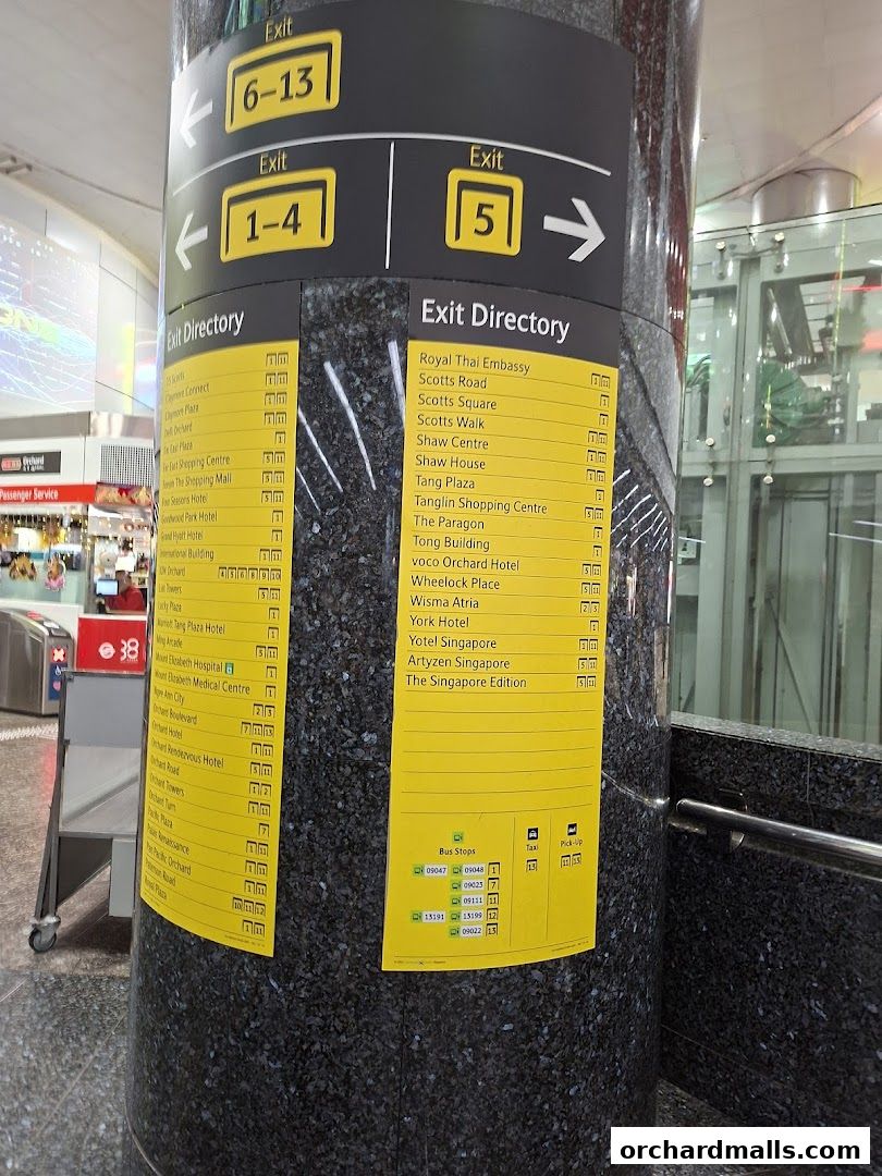 Orchard MRT Station NS22