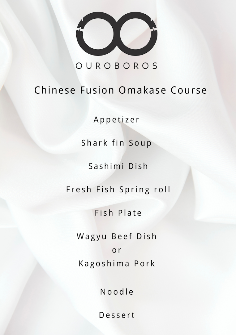 Menu page for OUROBOROS - Tokyo Chinese -