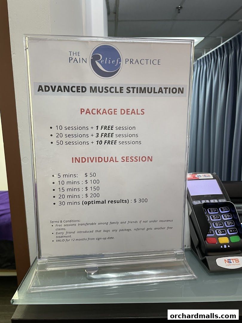 Menu page for Pain Relief Practice