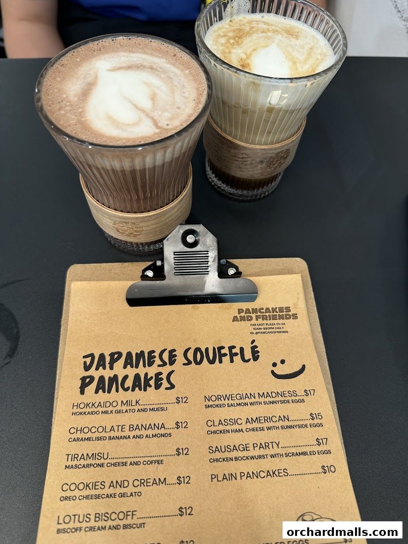 Menu page for Pancakes and Friends
