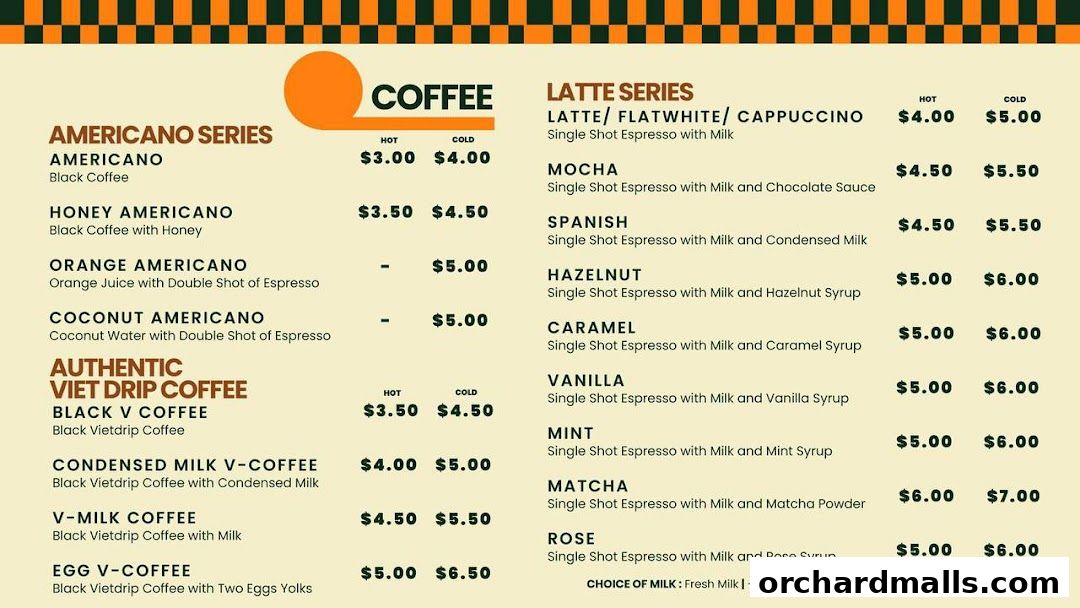 Menu page for Pancakes and Friends