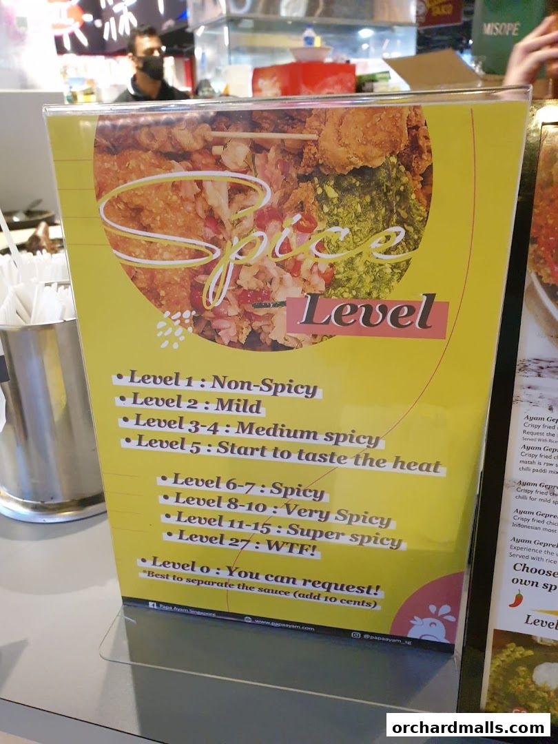 Menu page for Papa Ayam 313somerset