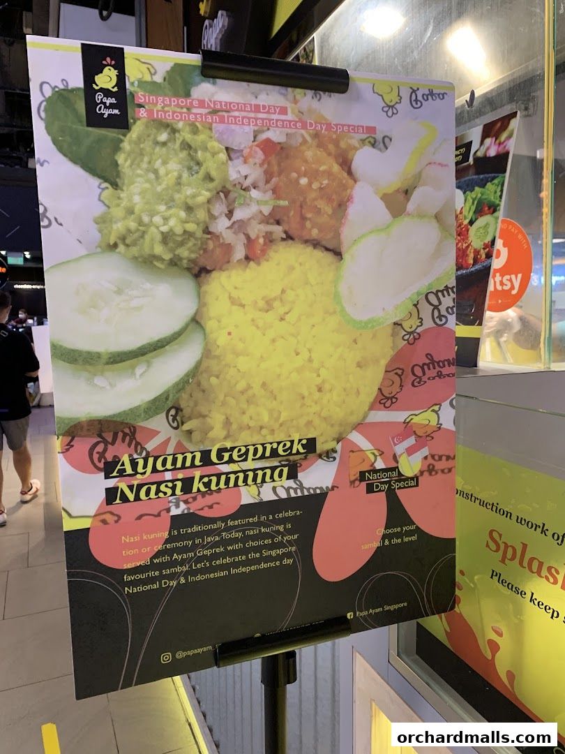 Menu page for Papa Ayam 313somerset