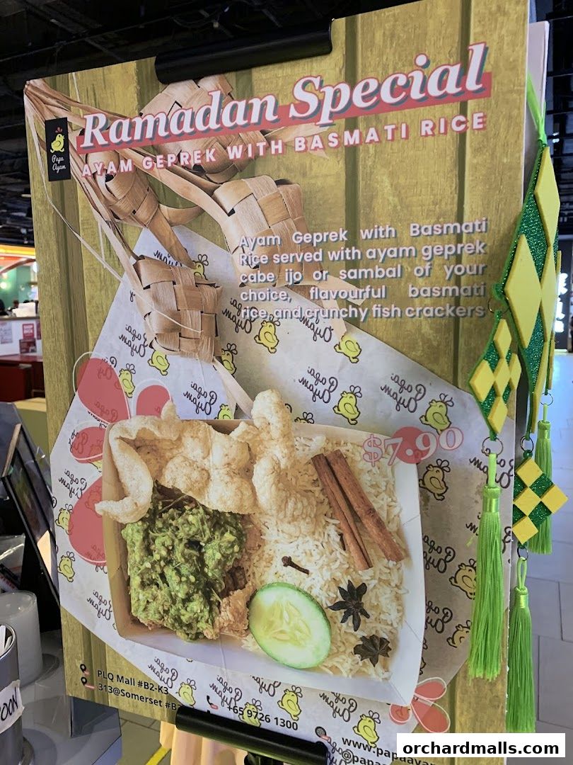 Menu page for Papa Ayam 313somerset