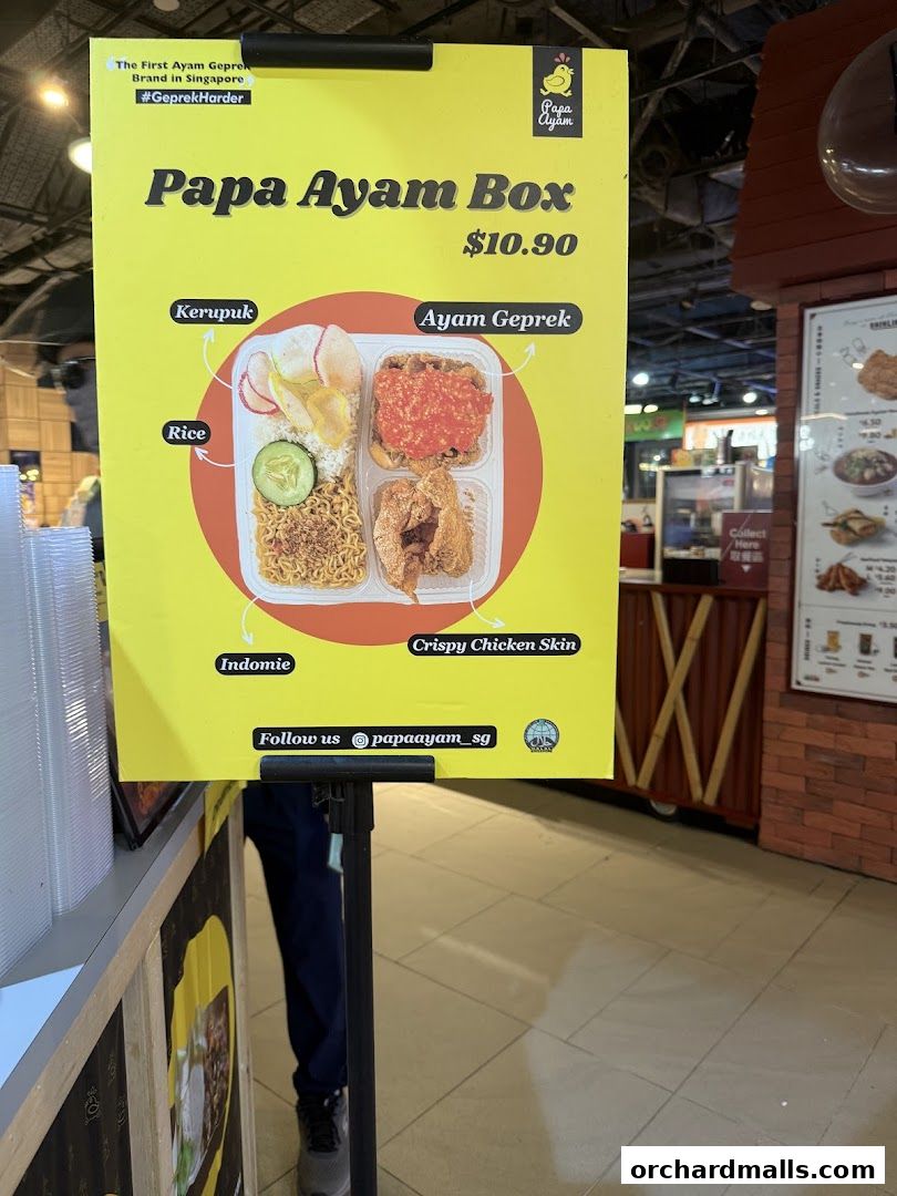 Menu page for Papa Ayam 313somerset