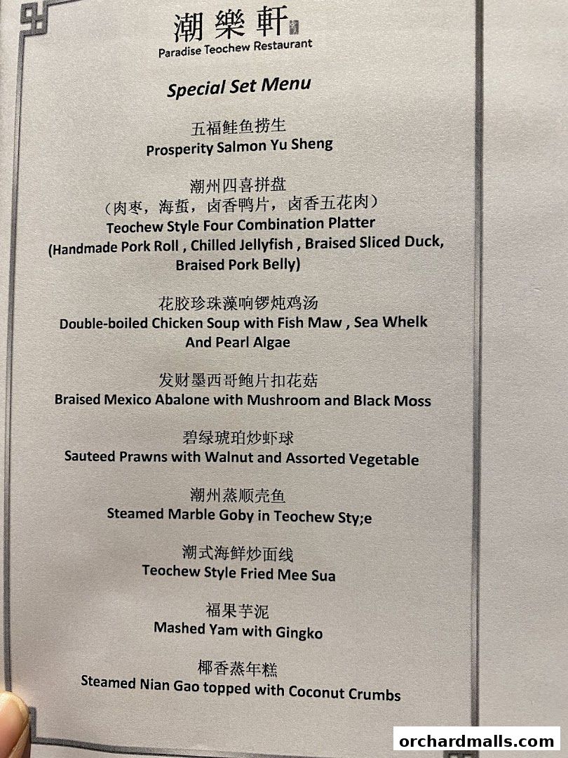 Paradise Teochew at Scotts Square