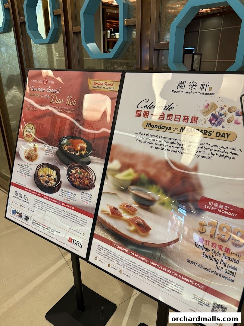 Menu page for Paradise Teochew at Scotts Square