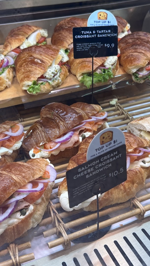 Menu page for Paris Baguette