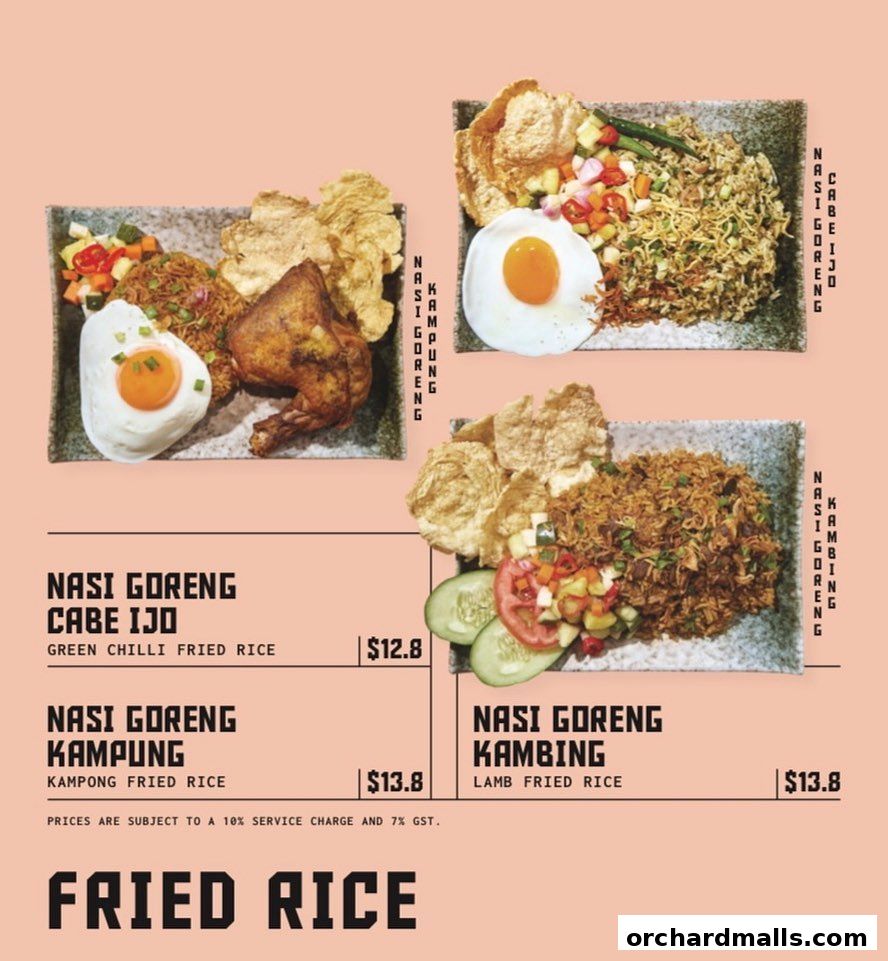 Menu page for Paris Van Java