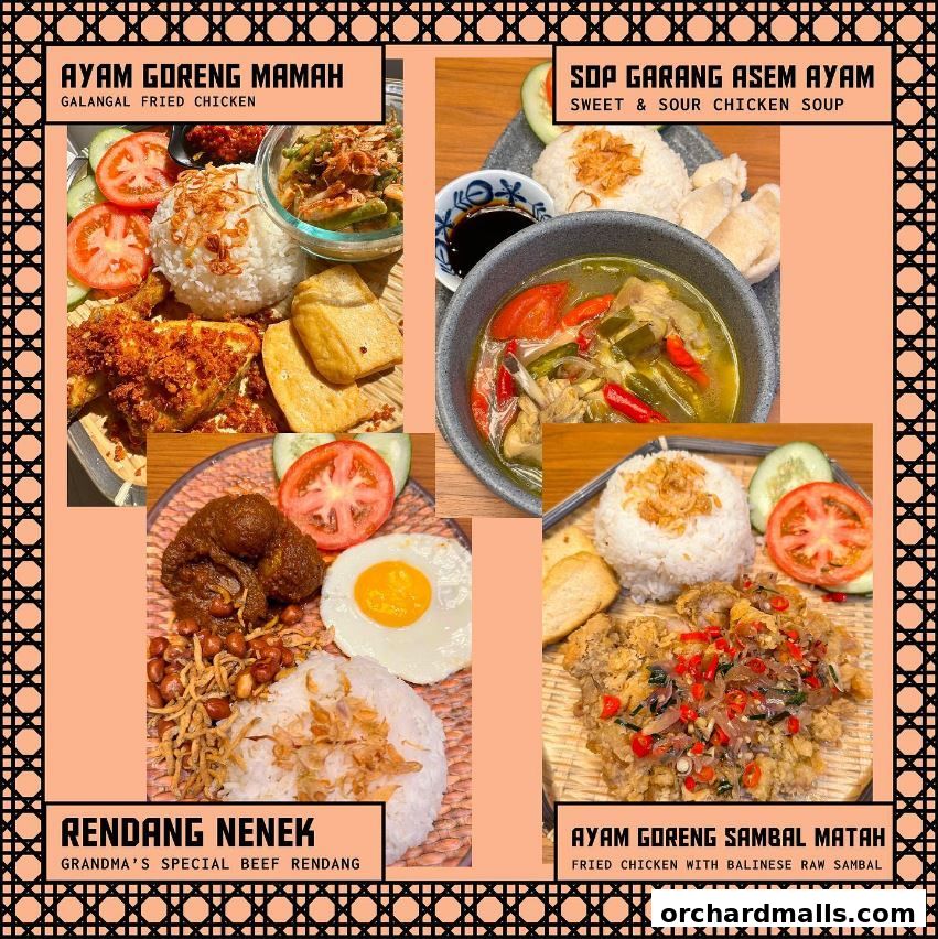 Menu page for Paris Van Java