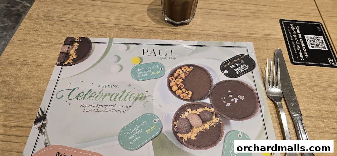 Menu page for PAUL Paragon