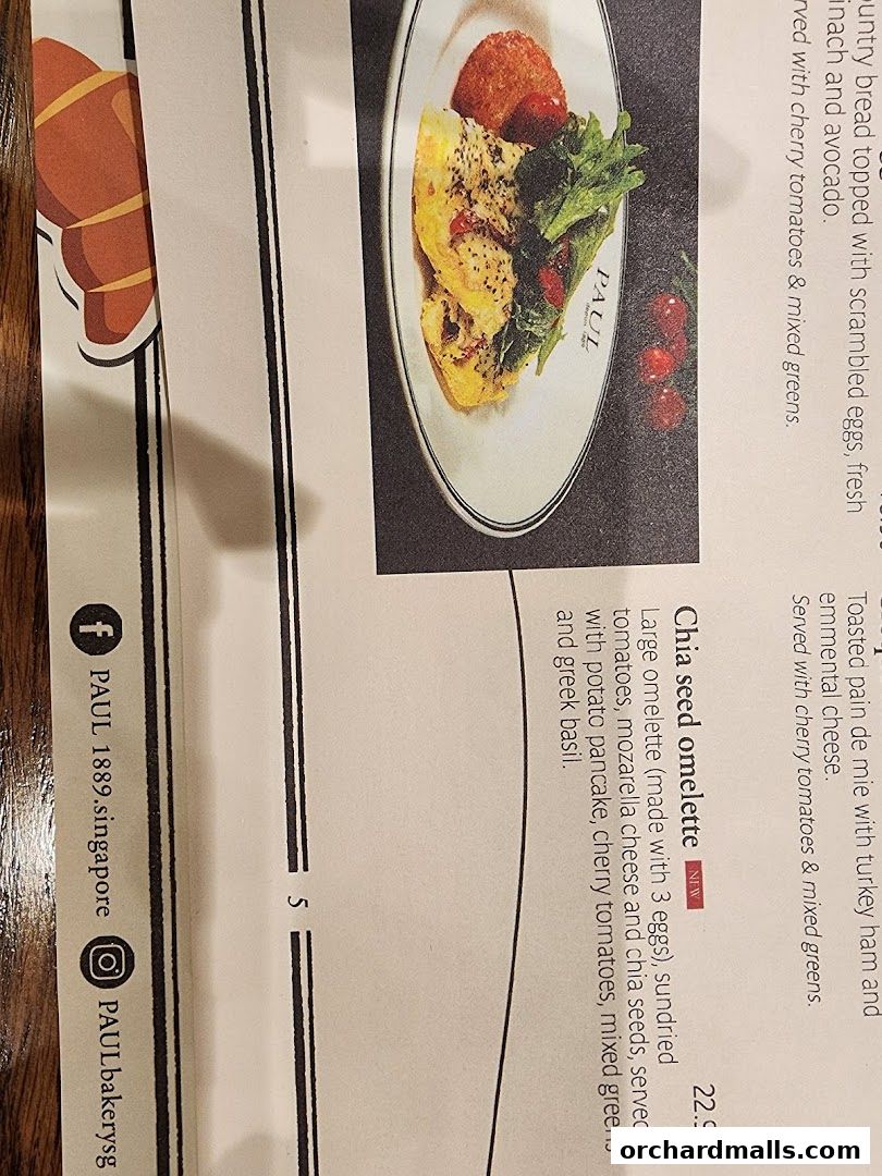 Menu page for PAUL Paragon