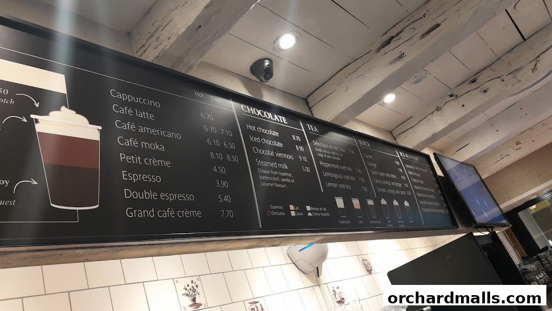 Menu page for PAUL Paragon