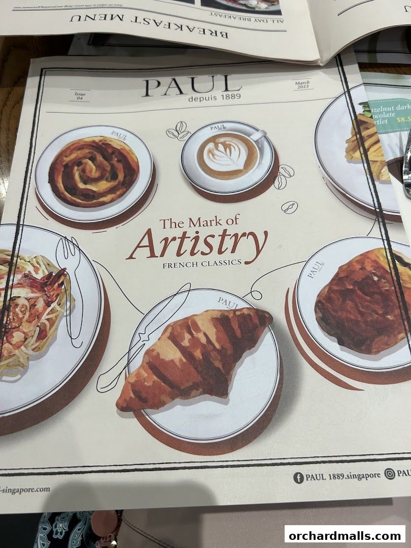 Menu page for PAUL Paragon