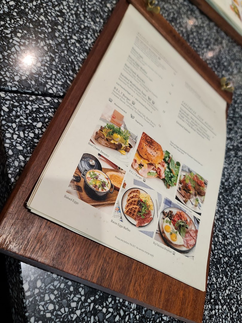 Menu page for Pazzion Café