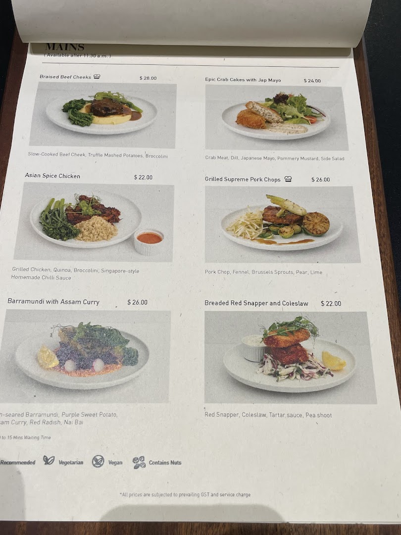 Menu page for Pazzion Café