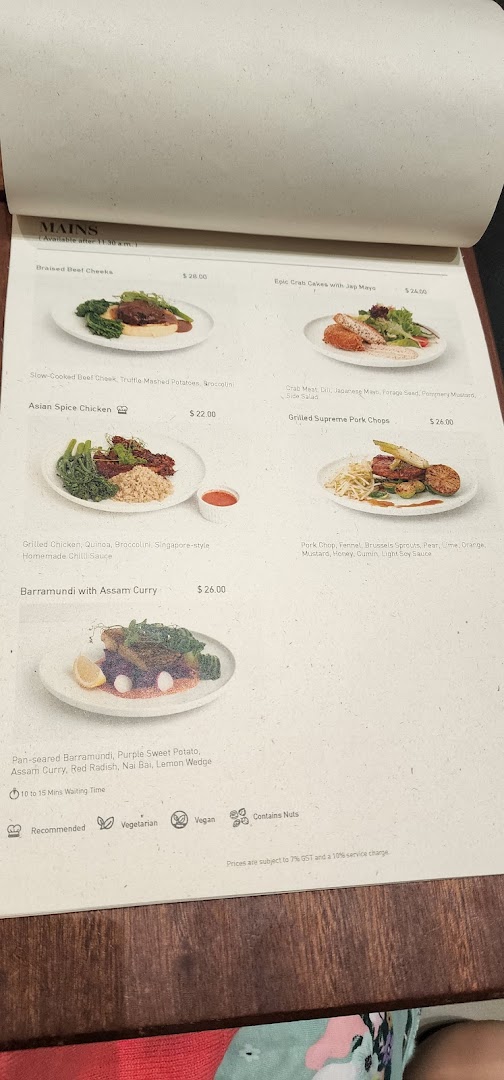 Menu page for Pazzion Café