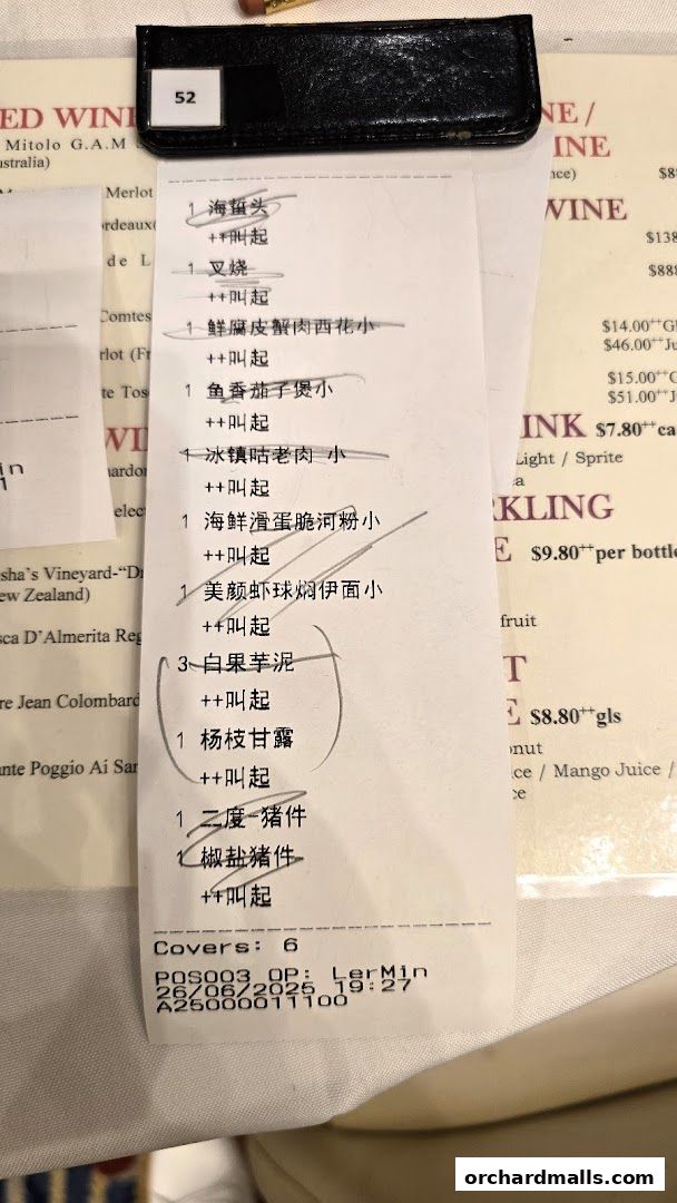 Menu page for Peach Garden  The Heeren