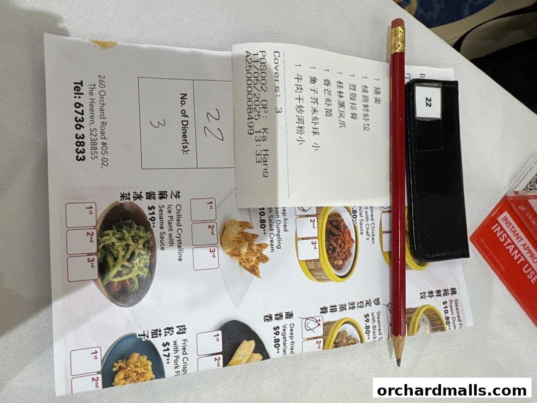 Menu page for Peach Garden  The Heeren