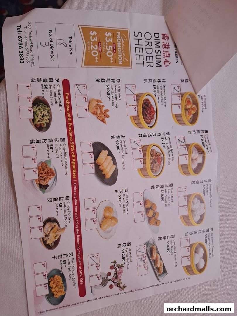 Menu page for Peach Garden  The Heeren