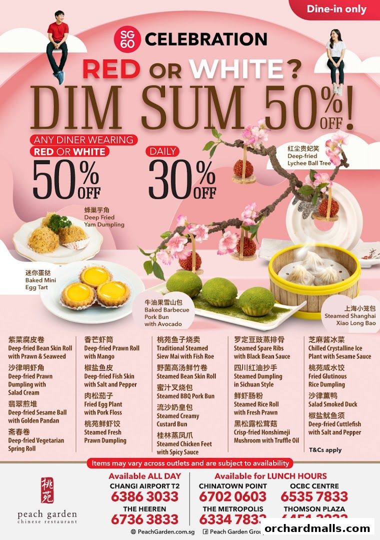 Menu page for Peach Garden  The Heeren