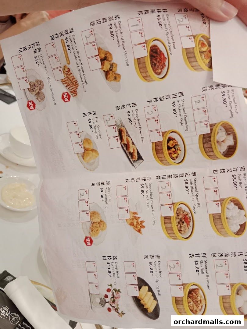 Menu page for Peach Garden  The Heeren