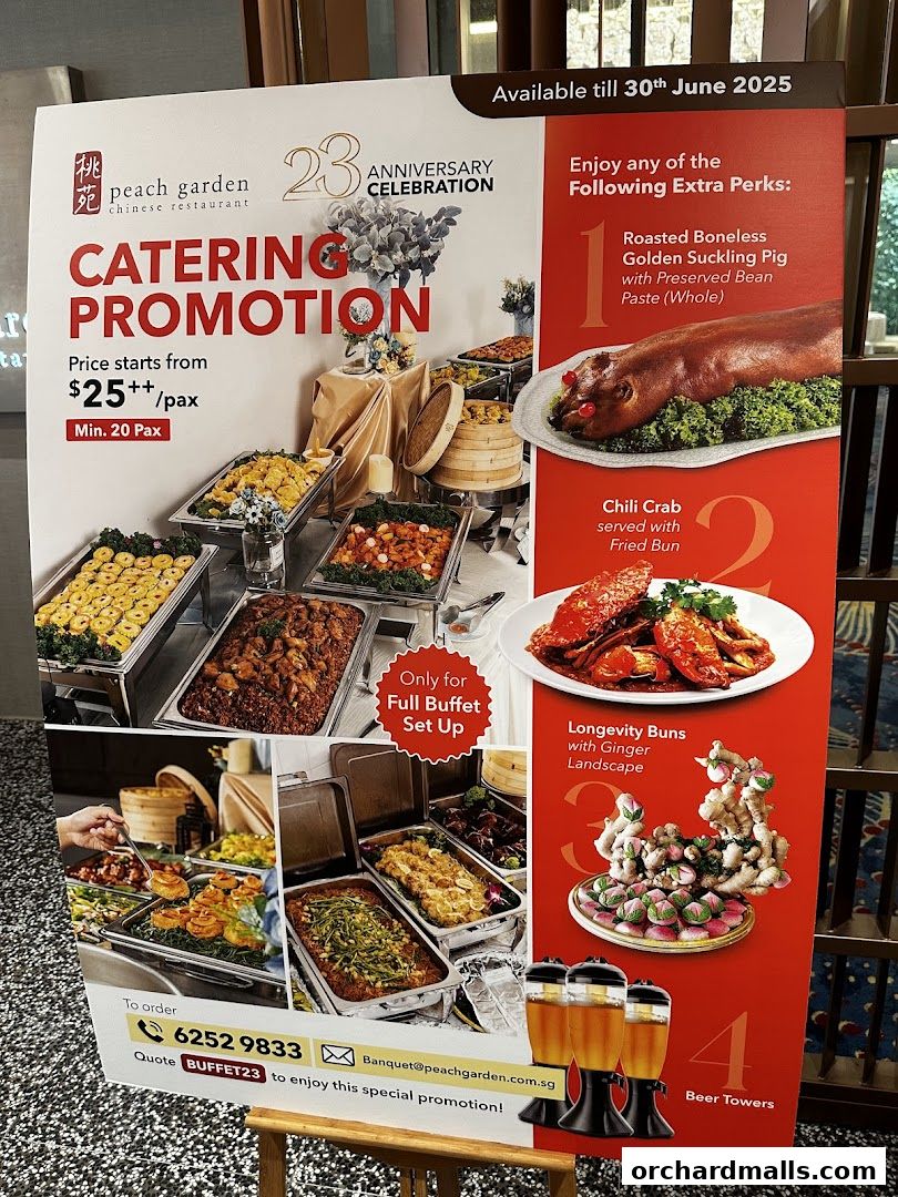 Menu page for Peach Garden  The Heeren