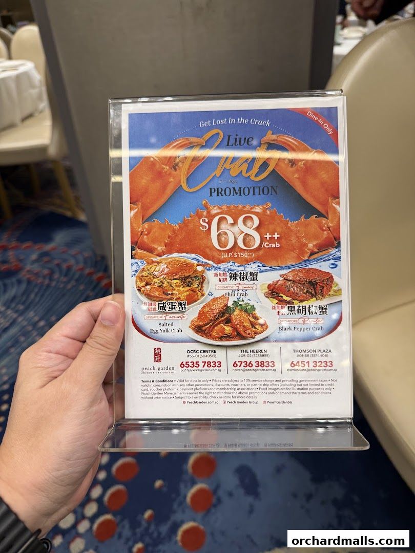 Menu page for Peach Garden  The Heeren