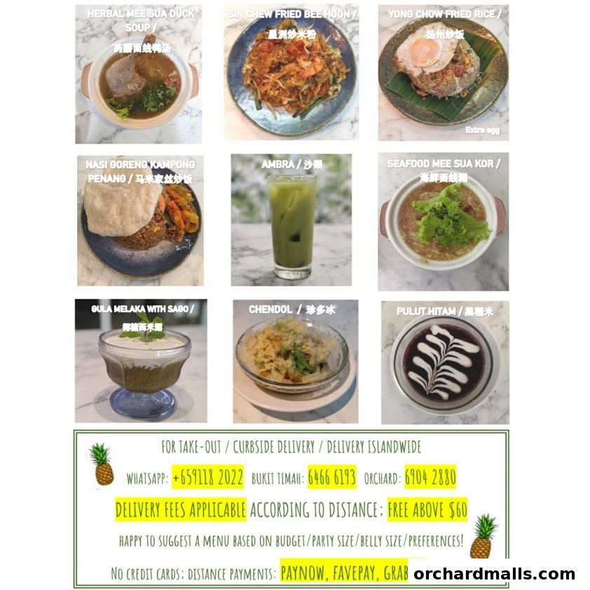 Menu page for Penang Kitchen