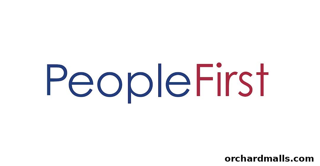 The logo for PeopleFirst, a company focused on people.