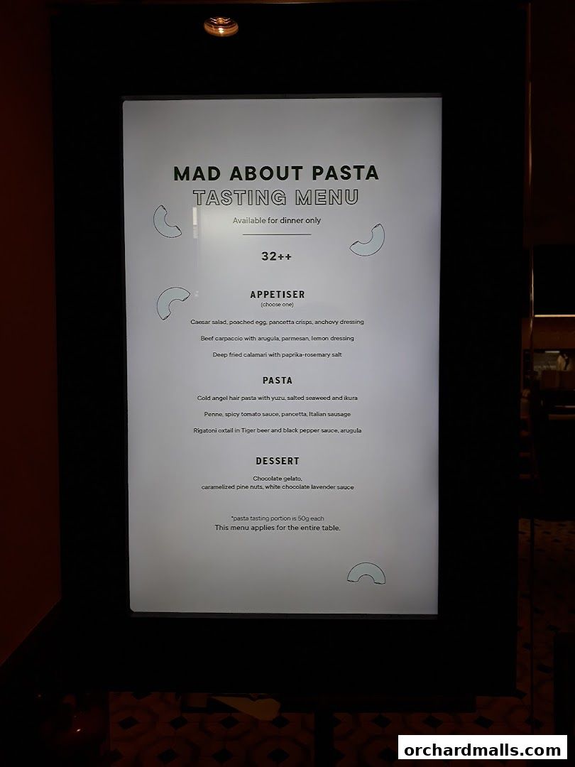 Menu page for Picolino Orchard