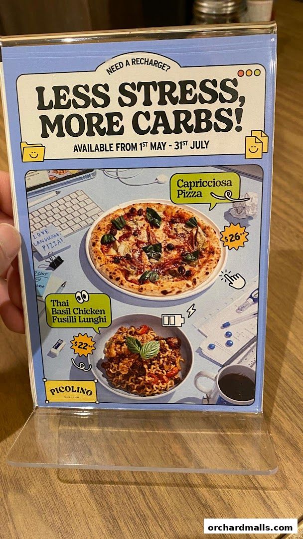 Menu page for Picolino Orchard