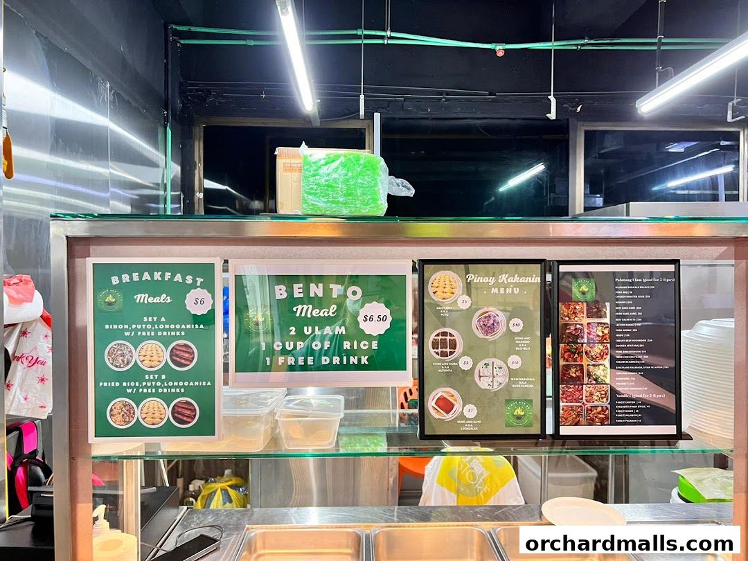 Menu page for Pinoy Ave Sg Lucky Plaza