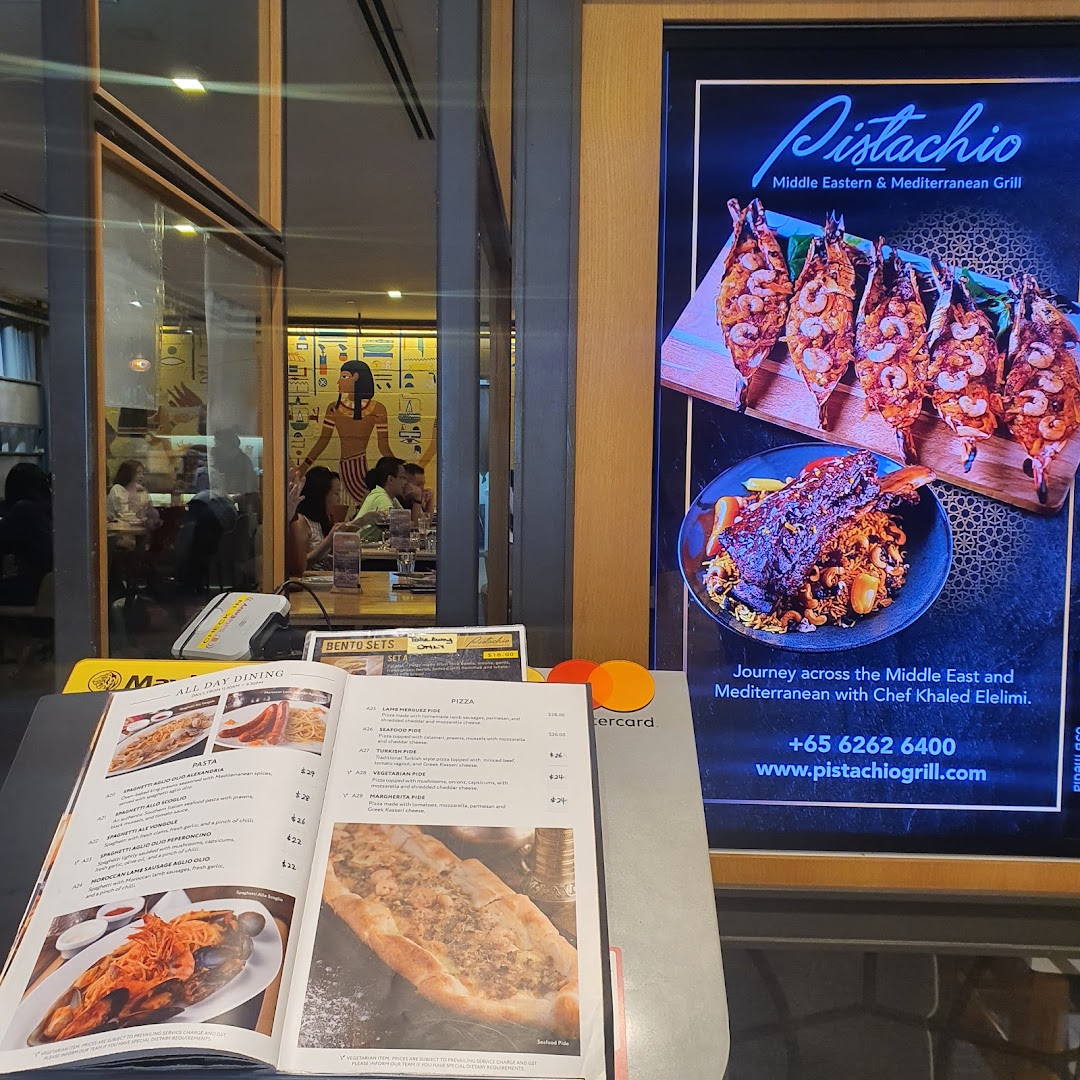 Menu page for Pistachio Middle Eastern  Mediterranean Grill