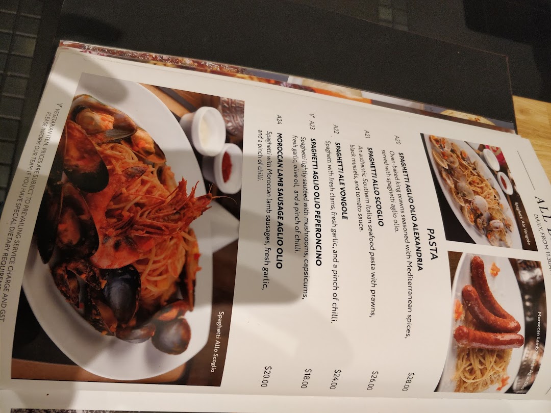 Menu page for Pistachio Middle Eastern  Mediterranean Grill