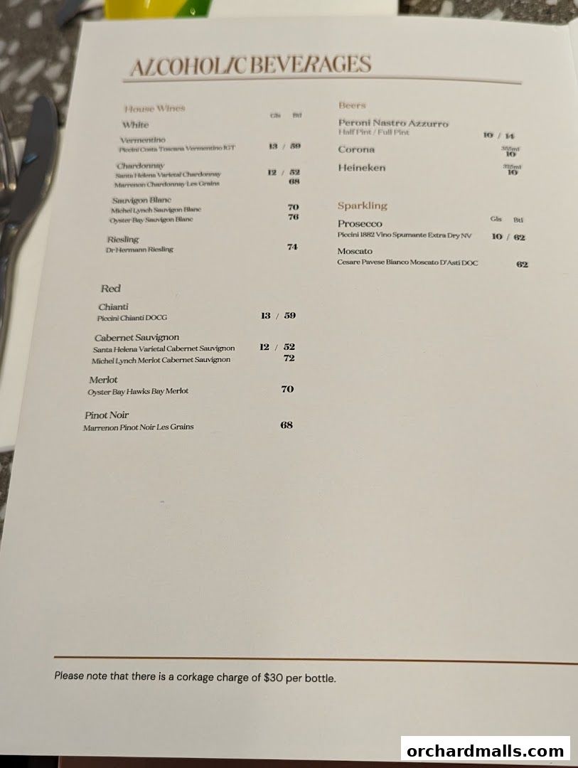 Menu page for Pizza Express  Scotts Square Orchard