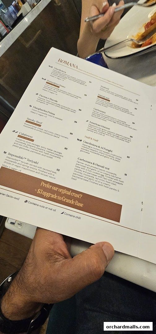 Menu page for Pizza Express  Scotts Square Orchard