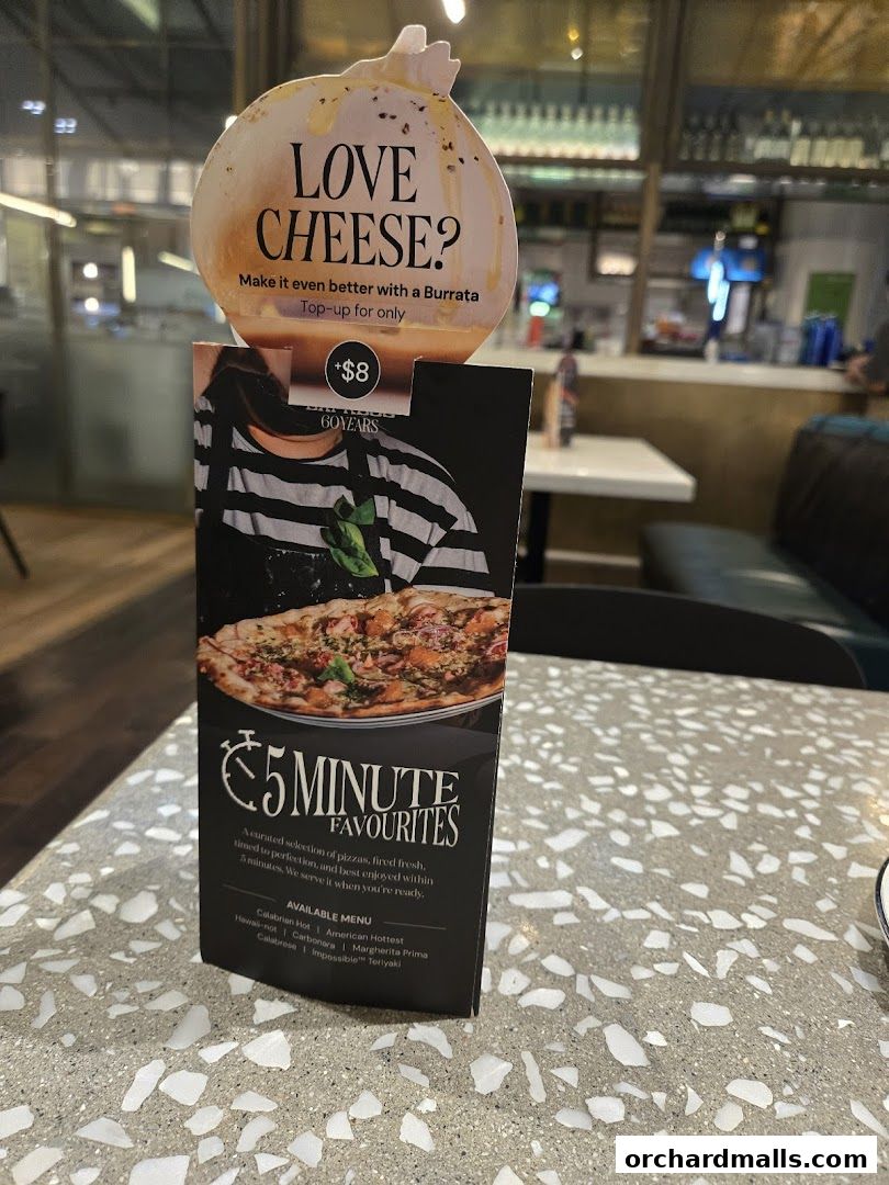 Menu page for Pizza Express  Scotts Square Orchard