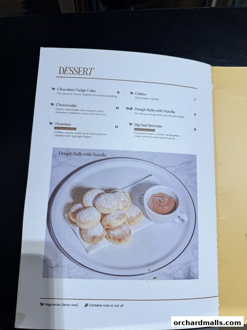 Menu page for Pizza Express  Scotts Square Orchard