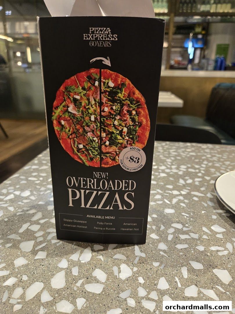 Menu page for Pizza Express  Scotts Square Orchard