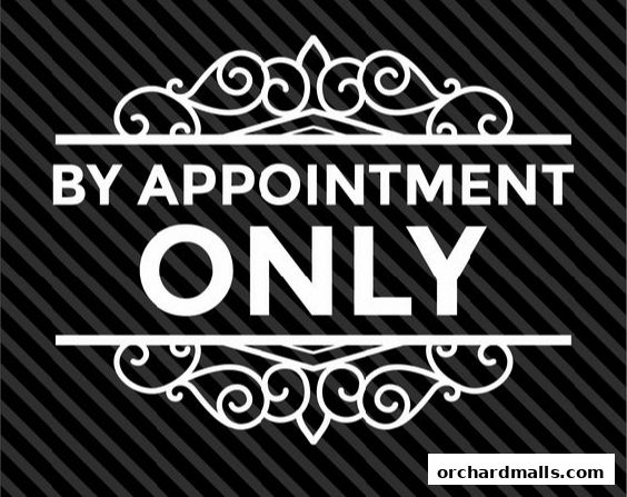 A sign for Platform Salon stating 'BY APPOINTMENT ONLY' with decorative elements.