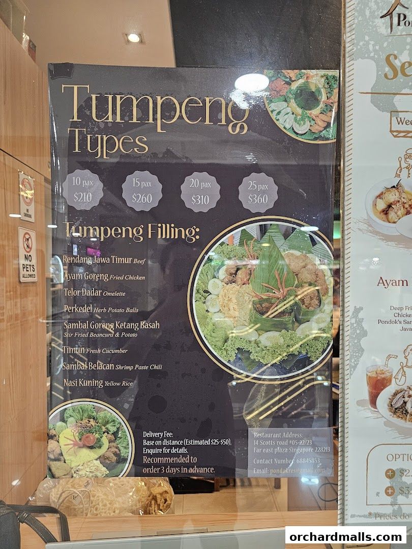 Menu page for Pondok Jawa Timur