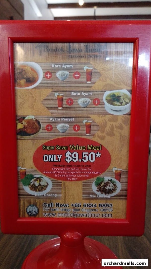 Menu page for Pondok Jawa Timur